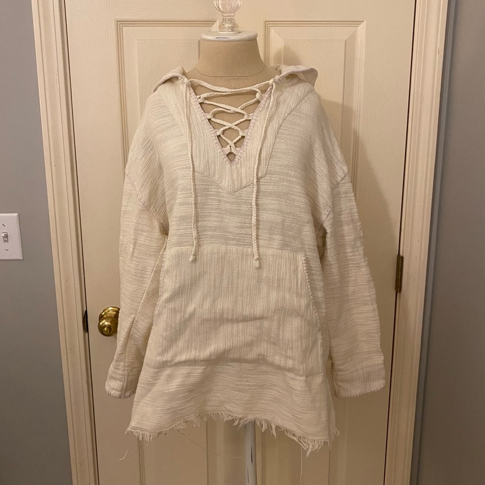 Urban Outfitters Woven Tunic Hoodie